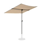 Sombrilla Rectangular Ajustable Protección UV 180x130 cm Beige