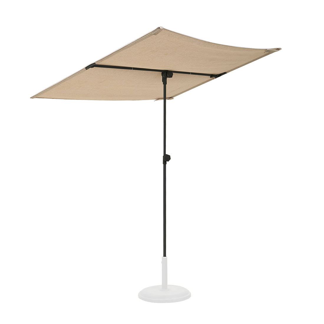 Sombrilla Rectangular Ajustable Protección UV 180x130 cm Beige