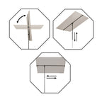 Sombrilla Rectangular Ajustable Protección UV 180x130 cm Beige