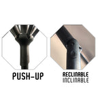 Sombrilla Inclinable Push UP Resistente UV 300x220 cm Beige
