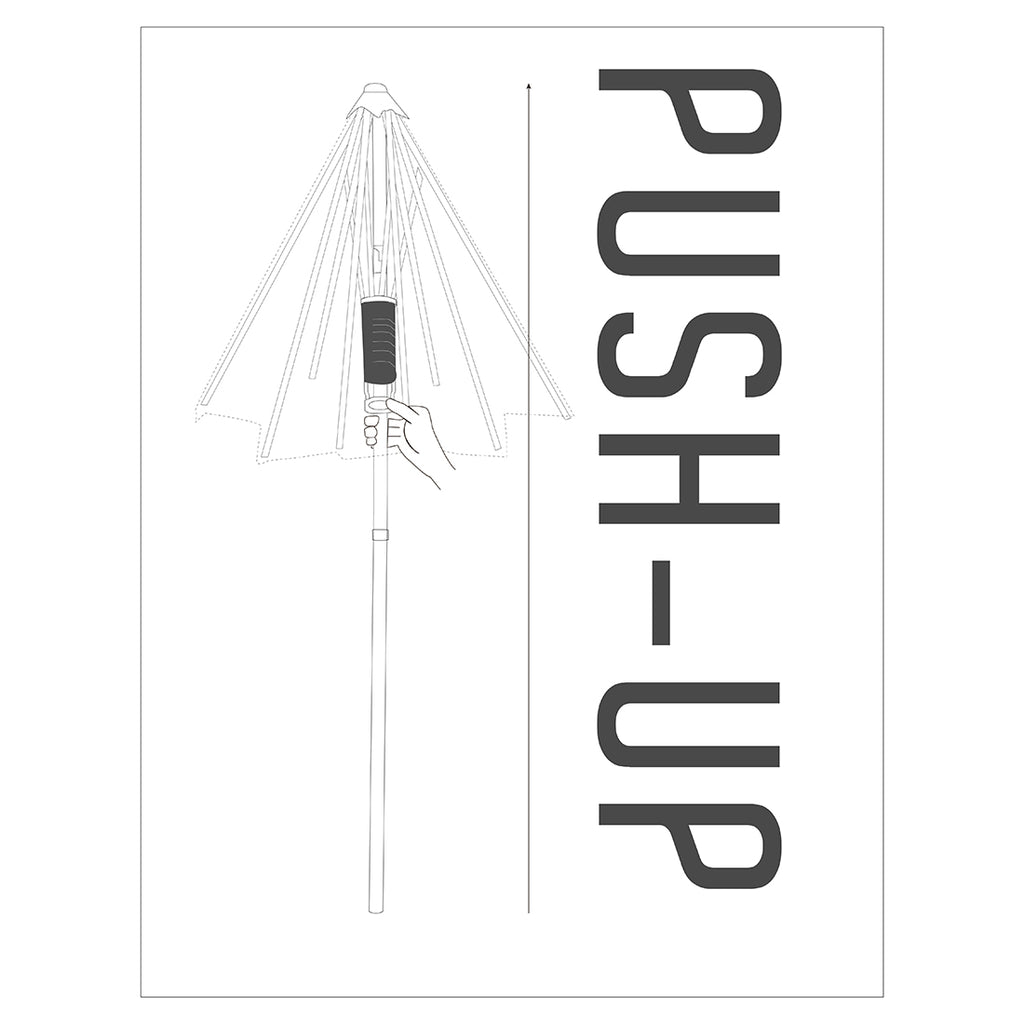 Sombrilla Inclinable Push UP Resistente UV 300x220 cm Beige