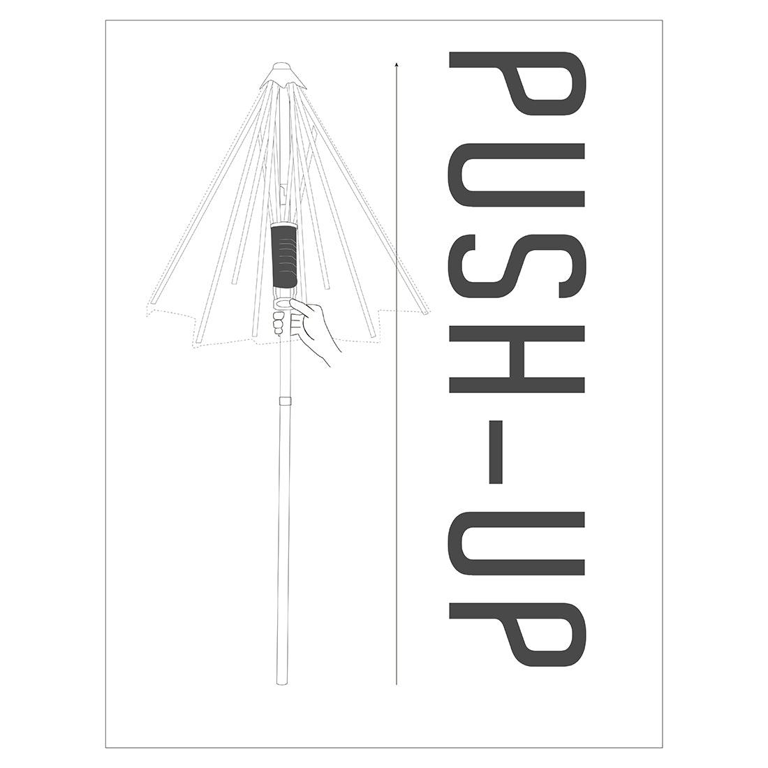 Sombrilla Inclinable Push UP Resistente UV 300x220 cm Beige