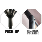 Sombrilla Inclinable Push UP Resistente UV 300x220 cm Topo