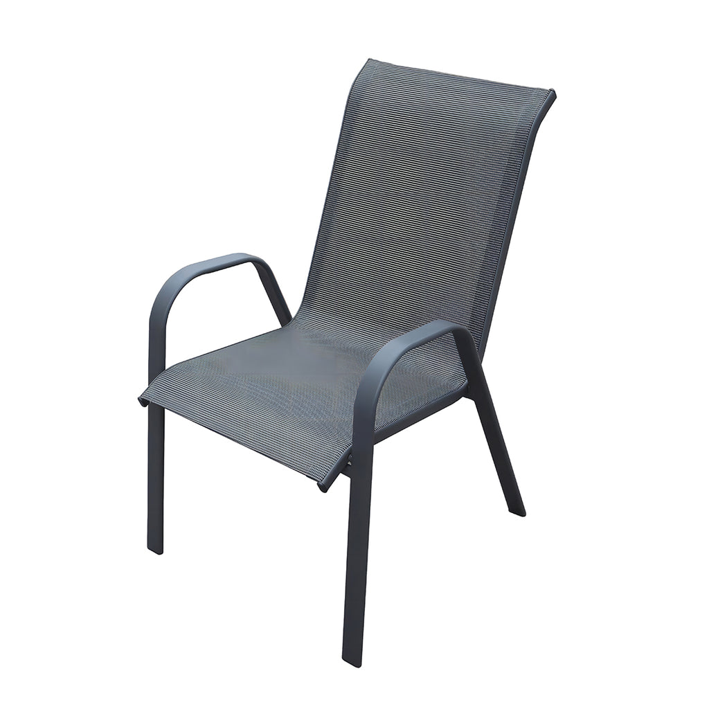 Conjunto 2 Sillas de Metal Gris 54x72x90 cm