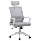 Silla de Oficina 111/120x61 cm Blanco-Gris