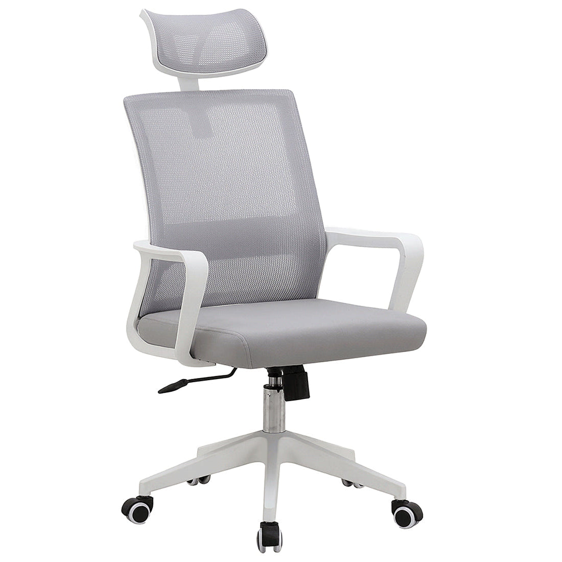 Silla de Oficina 111/120x61 cm Blanco-Gris