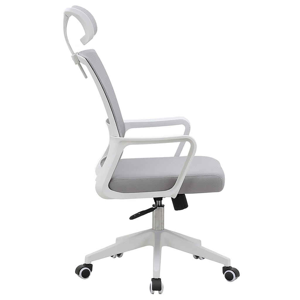 Silla de Oficina 111/120x61 cm Blanco-Gris