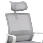 Silla de Oficina 111/120x61 cm Blanco-Gris