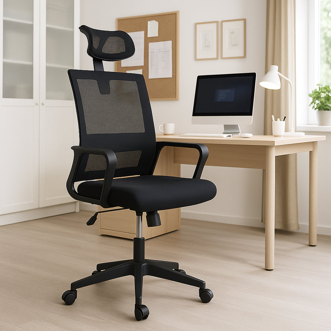 Silla de Oficina 111/120x61 cm Negro