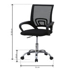 Silla de Oficina 81/90x52 cm Negro