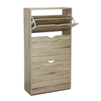 Zapatero de Madera con 3 Niveles Natural