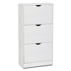 Zapatero de Madera con 3 Niveles Blanco