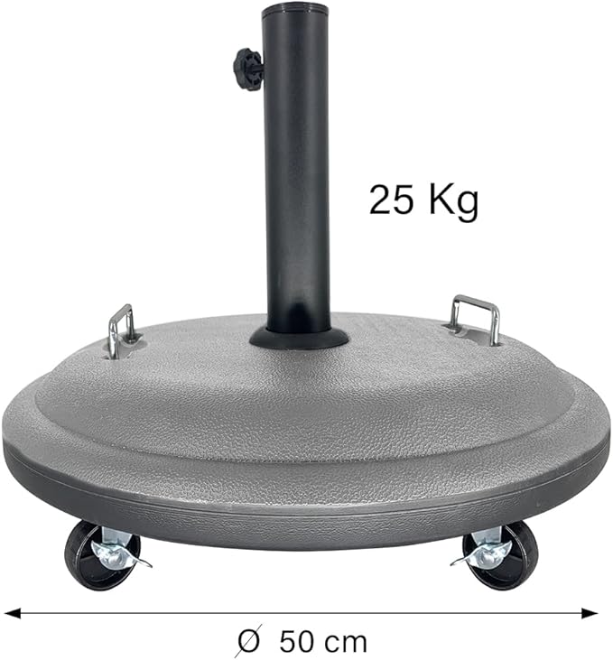 Base Sombrilla de Cemento con Ruedas 25kg