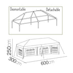 Cenador Blanco Resistente UV 3x6M