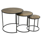 Set 3 Mesas Auxiliares Nido Marrón