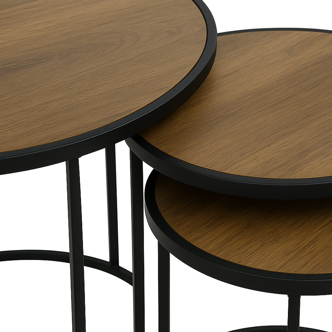 Set 3 Mesas Auxiliares Nido Marrón