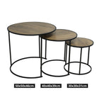 Set 3 Mesas Auxiliares Nido Marrón