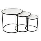Set 3 Mesas Auxiliares Nido Blanco