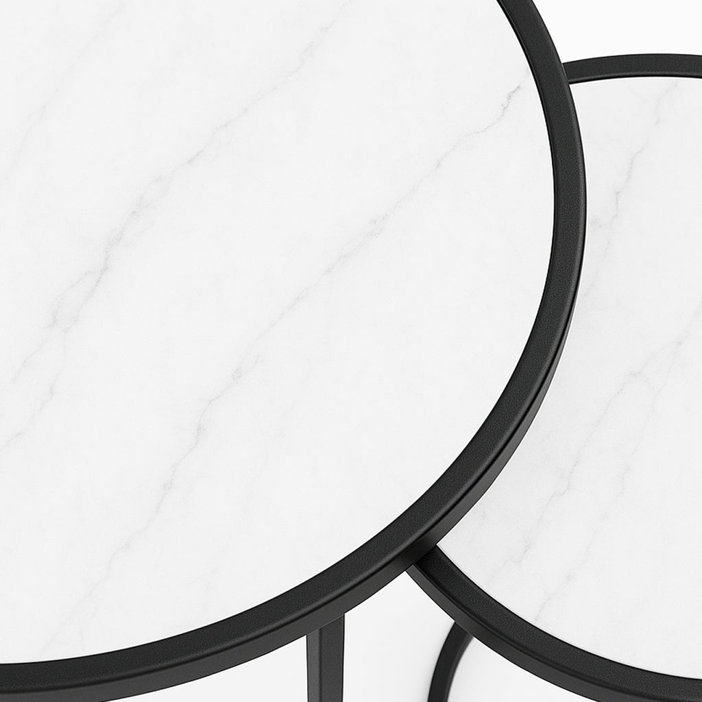 Set 3 Mesas Auxiliares Nido Blanco