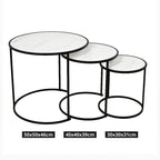 Set 3 Mesas Auxiliares Nido Blanco