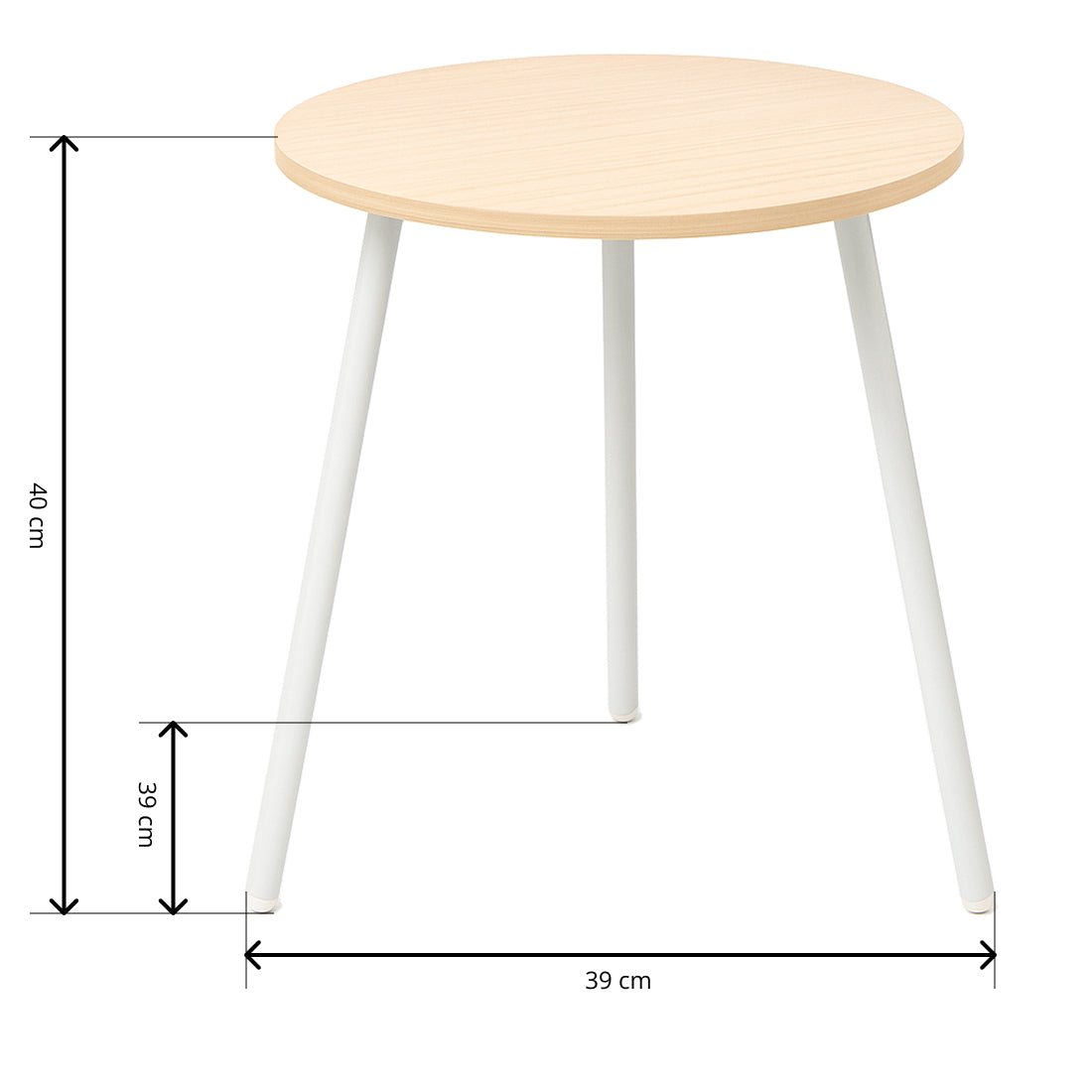 Mesa Auxiliar Redonda 39 cm Natural