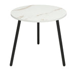 Mesa Auxiliar Redonda 39 cm Marmoleado