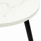 Mesa Auxiliar Redonda 39 cm Marmoleado