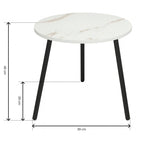 Mesa Auxiliar Redonda 39 cm Marmoleado