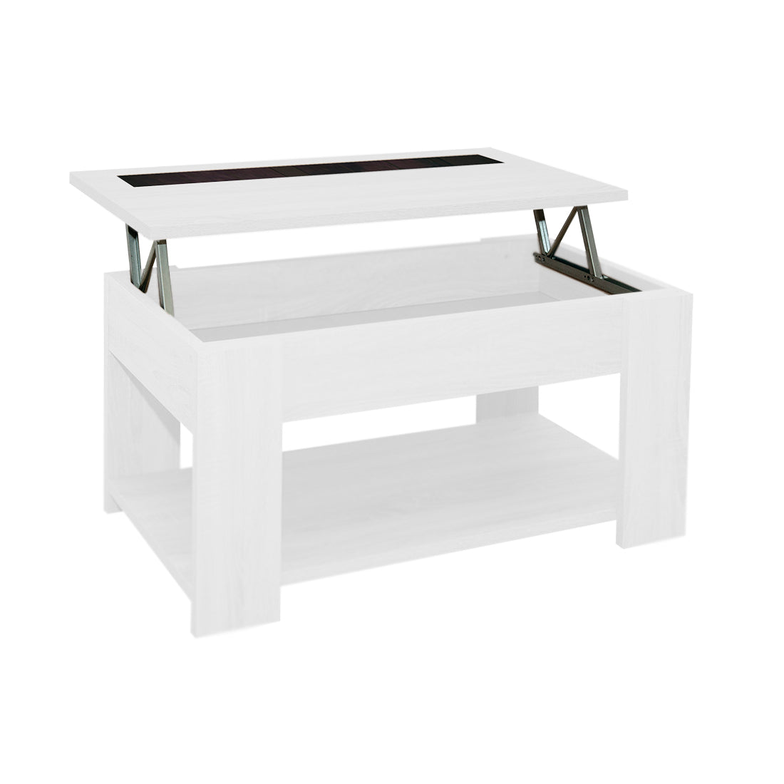 Mesa de Centro Elevable Agueda Blanco 46x90x50 cm