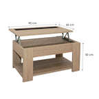 Mesa de Centro Elevable Agueda Cambria 46x90x50 cm