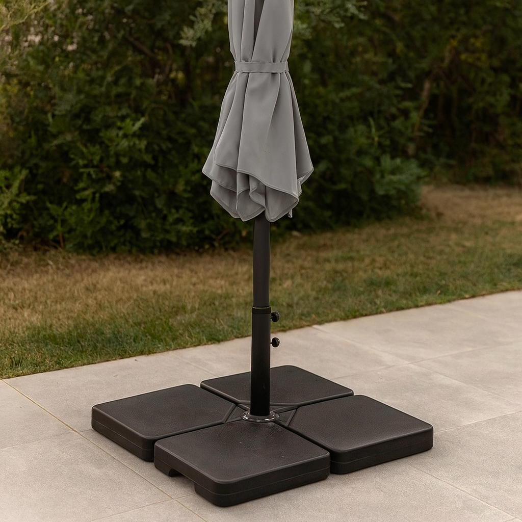 Base de Sombrilla 4 Piezas Rellenables 60 Litros