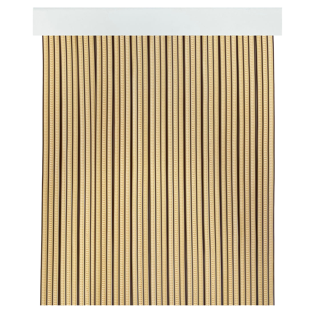 Cortina Mosquitera PVC para Puerta Beige/Marrón