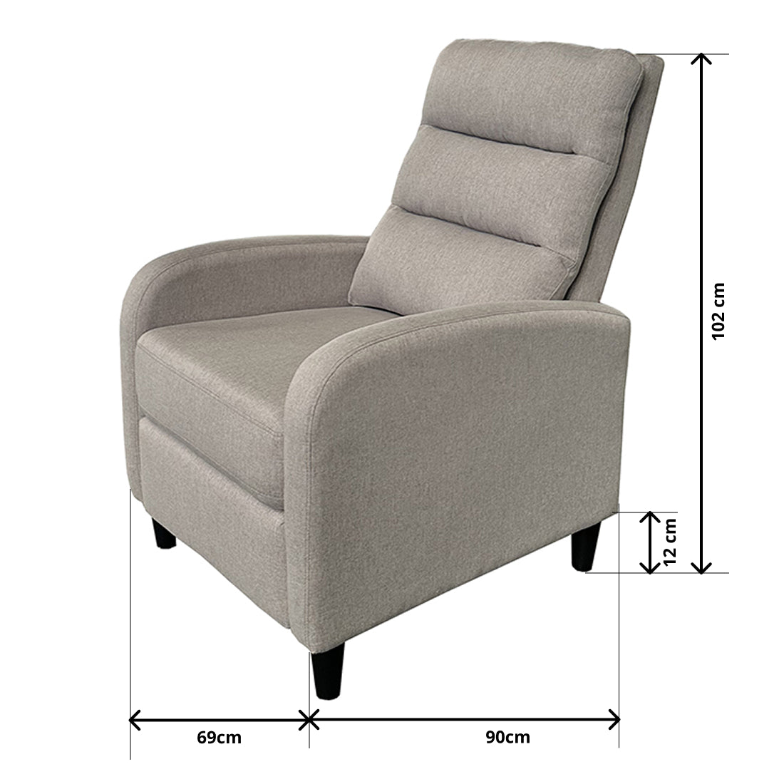 Butaca Reclinable Manual Arya Beige
