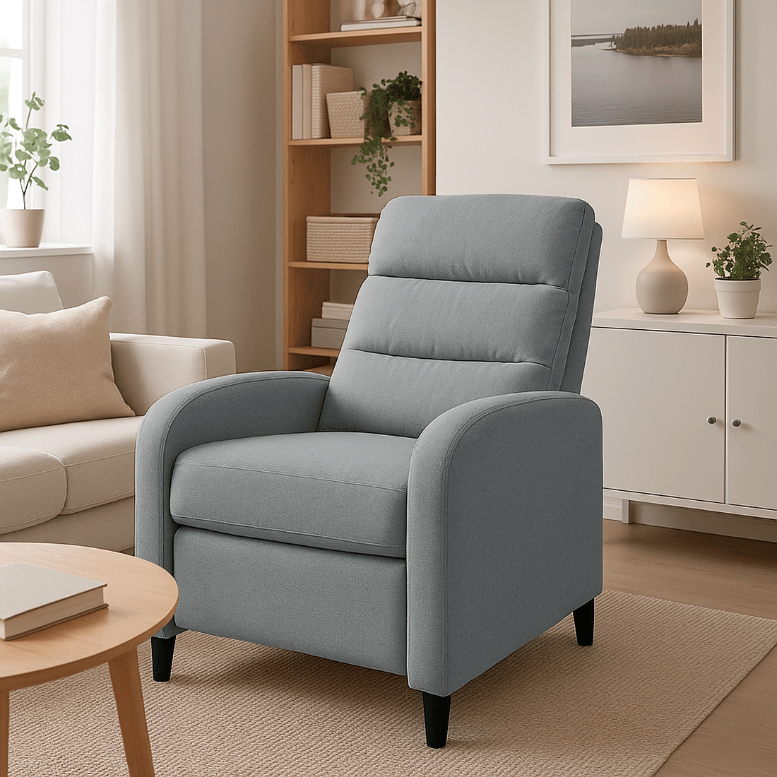 Butaca Reclinable Manual Arya Gris