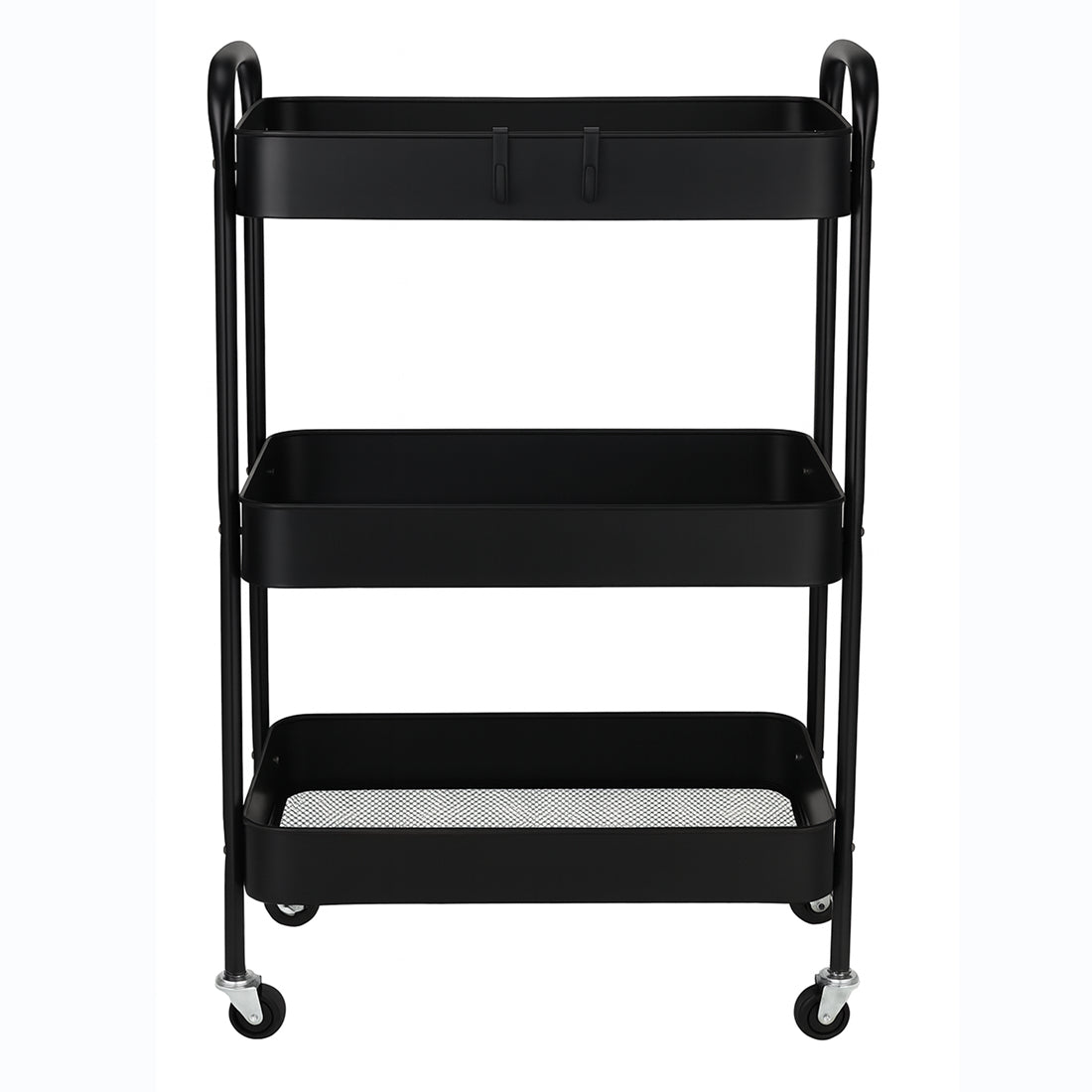 Camarera Auxiliar para Almacenamiento 3 Niveles Negro