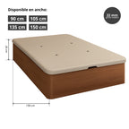 Cama Canapé para Dormitorio con Almacenaje Guadiana Nogal