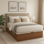 Cama Canapé para Dormitorio con Almacenaje Guadiana Nogal