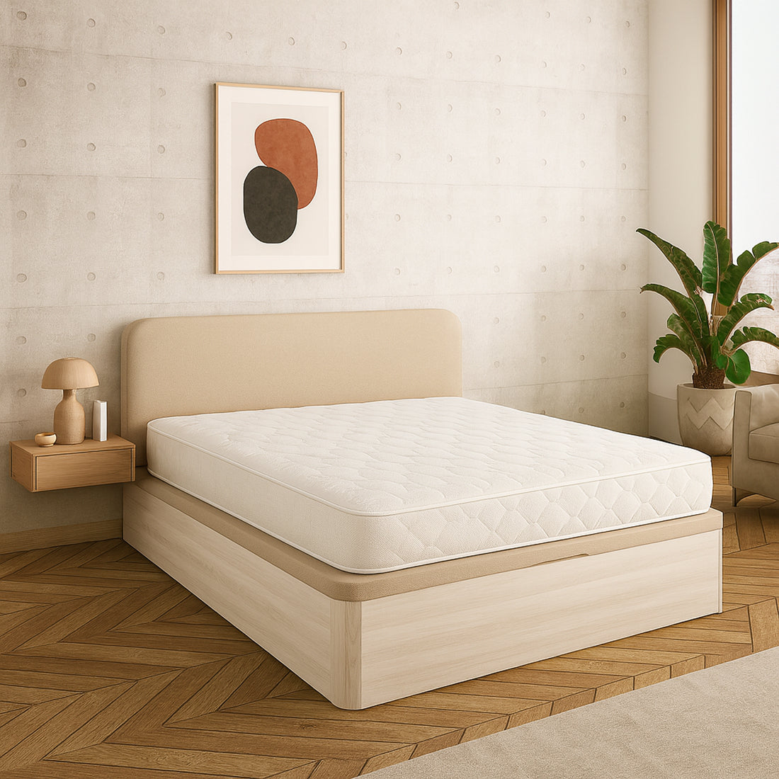 Cama Canapé para Dormitorio con Almacenaje Sil Ártico