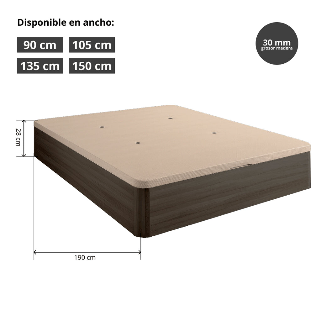 Cama Canapé para Dormitorio con Almacenaje Sil Wengue