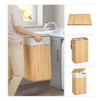 Cesto para la Colada de Bambú Plegable 40x30x50 cm