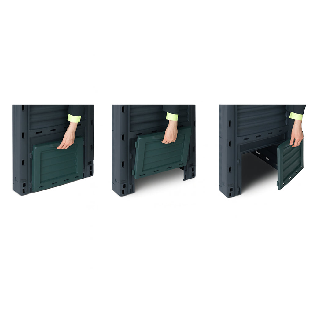 Compostador de Jardín 300L con Tapa Abatible y Ventilación