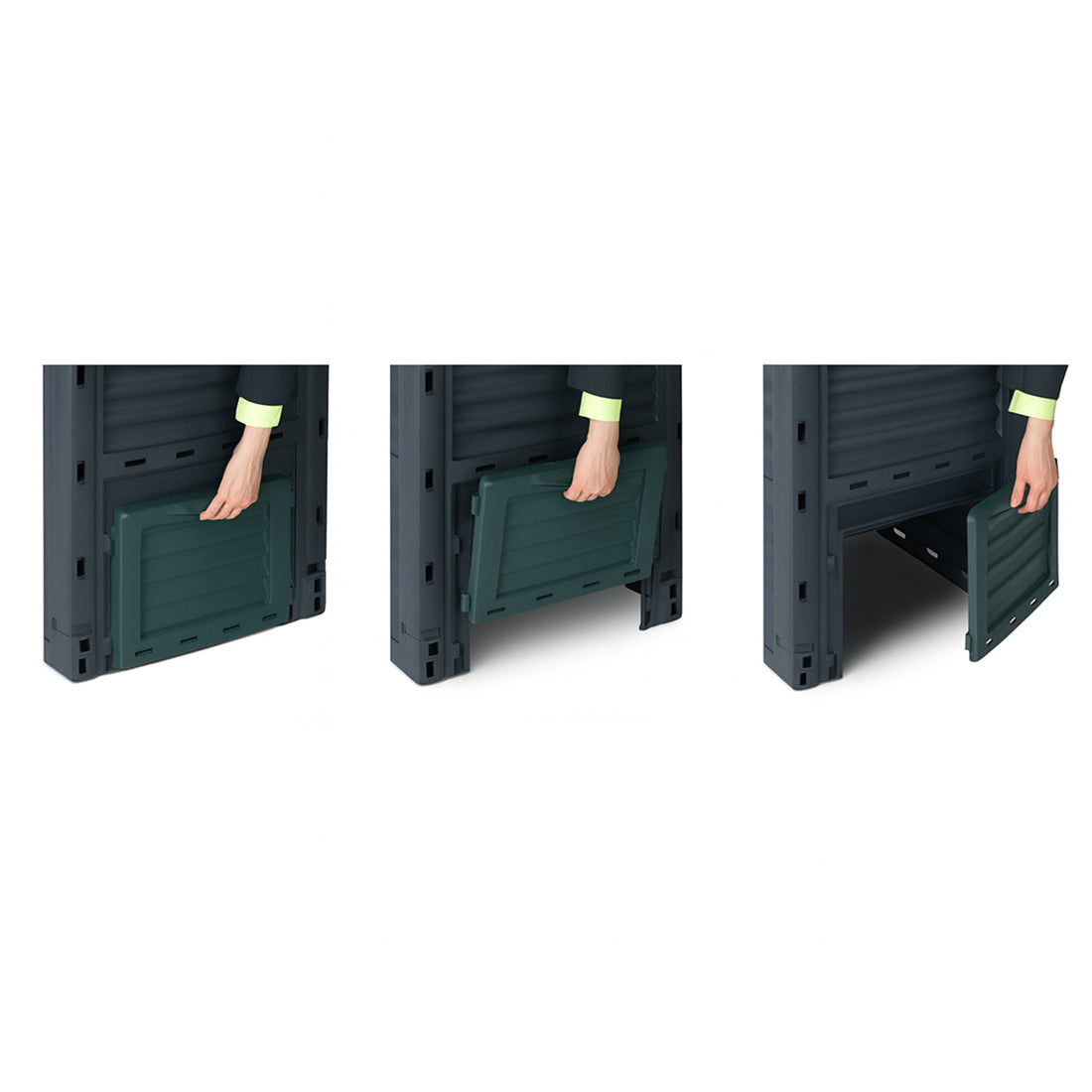 Compostador de Jardín 300L con Tapa Abatible y Ventilación