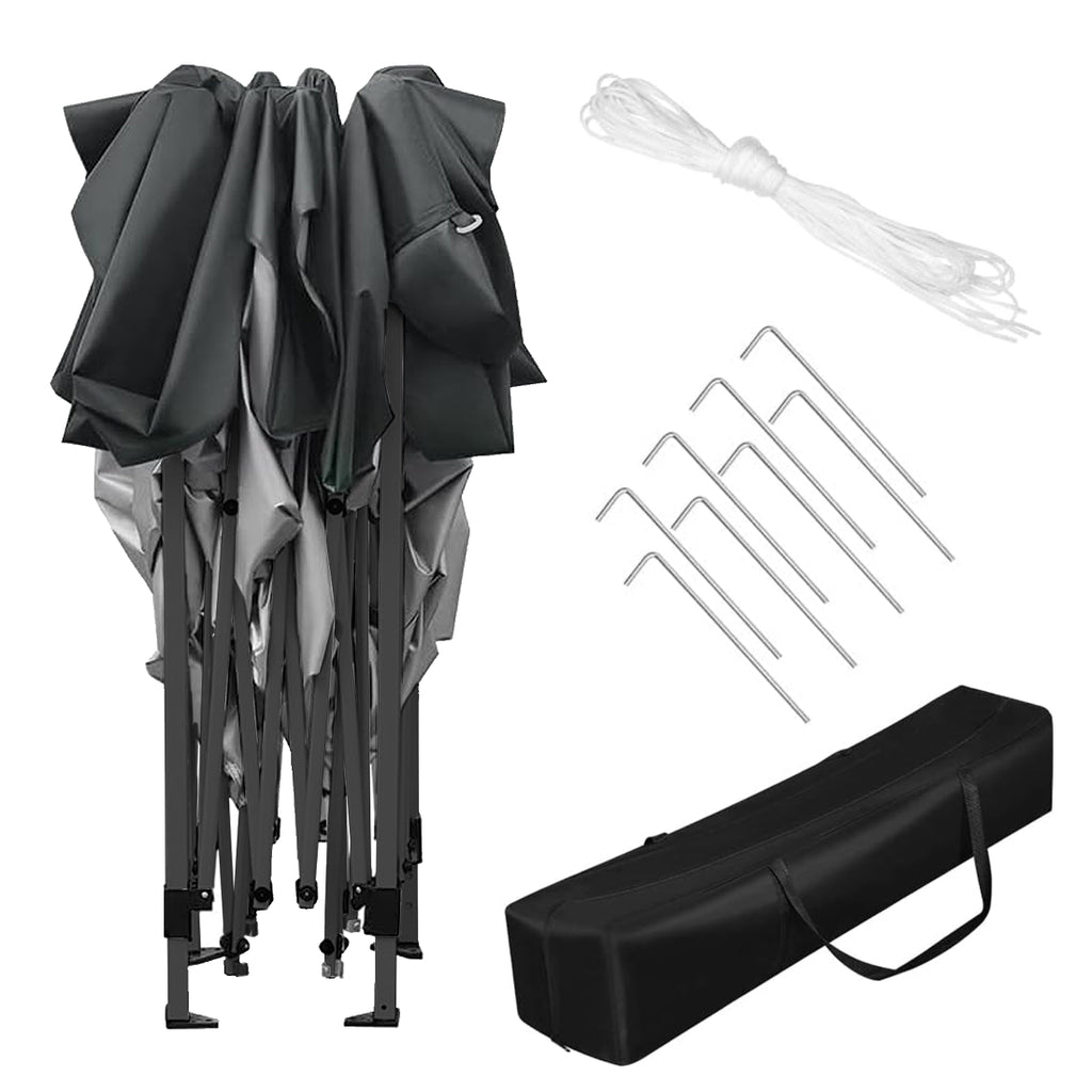 Cenador Gris Plegable Resistente UV 3x3M