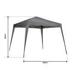 Cenador Gris Plegable Resistente UV 3x3M