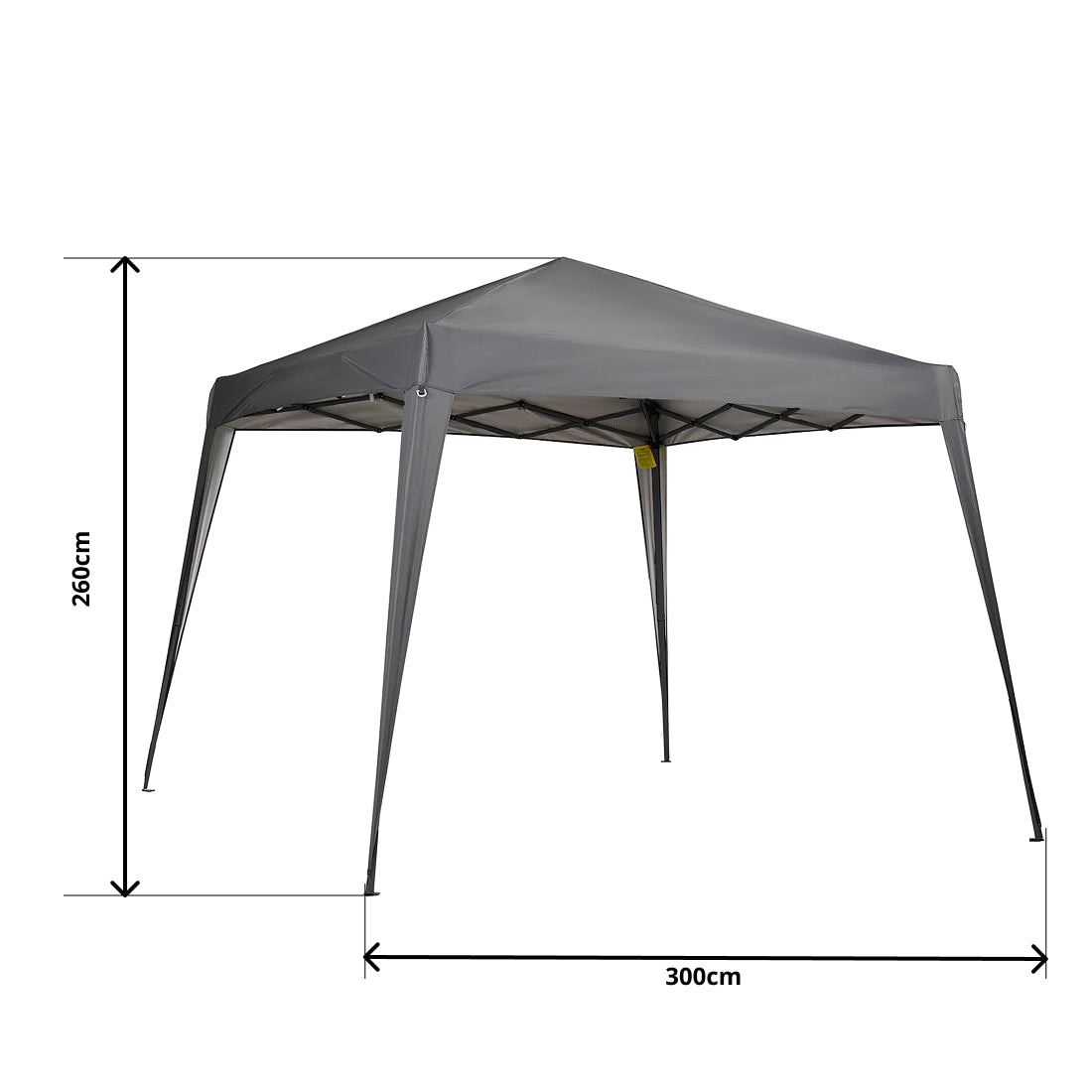 Cenador Gris Plegable Resistente UV 3x3M