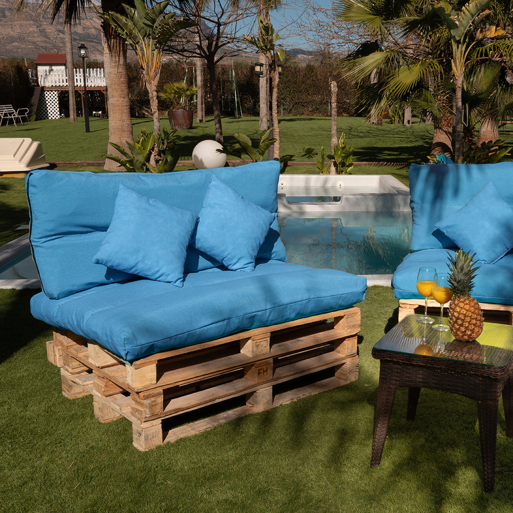 Cojines Desenfundables para Palets Azul