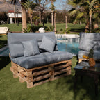 Cojines Desenfundables para Palets Gris Oscuro