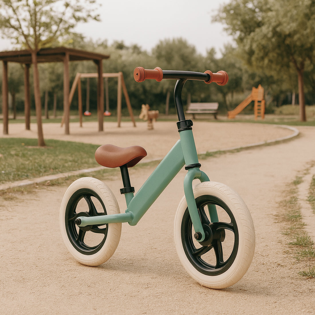 Bicicleta de Equilibrio Infantil sin Pedales Verde