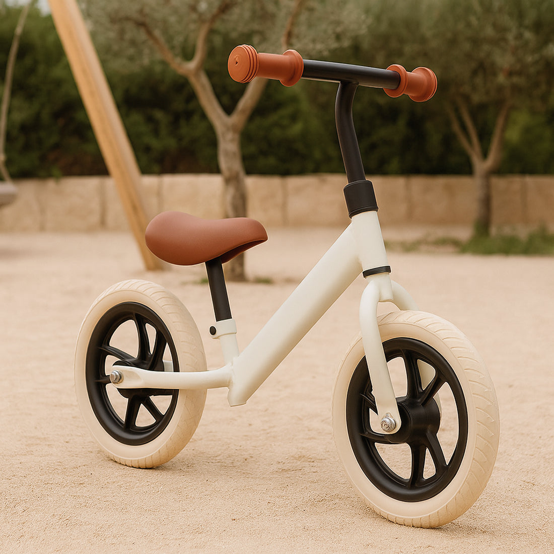 Bicicleta de Equilibrio Infantil sin Pedales Blanca
