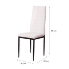 Sillas de Comedor Modernas y Confortables, Emi Blanco